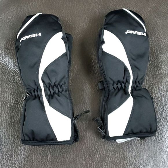 #mittens Head brand toddler mittens size zip black white - Picture 1 of 4